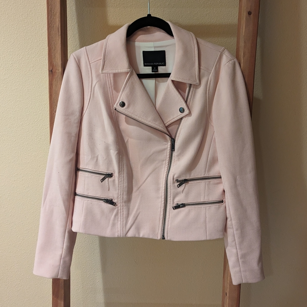 Banana Republic Pink PL Moto Jacket
